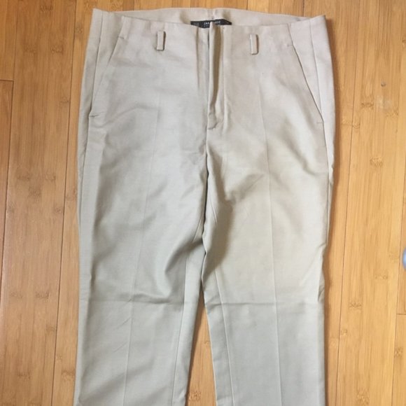 Zara Basics | Beige Cigarette Trousers/Pants (Made in Spain) - Picture 1 of 5